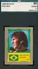 1986 Reyauca #152 Zico Arturo Antunes SGC 6