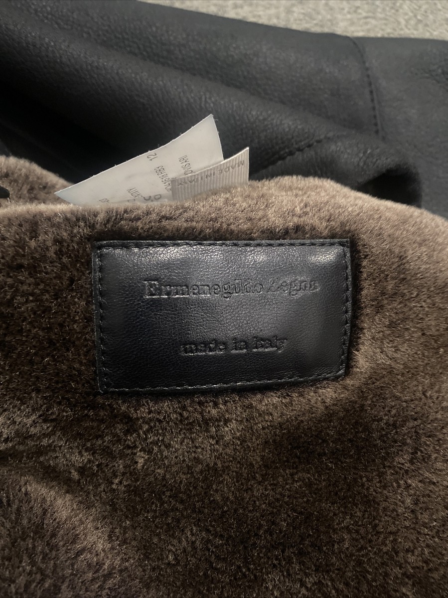 AM042 Ermenegildo Zegna 牛革レザー コート メンズレザー
