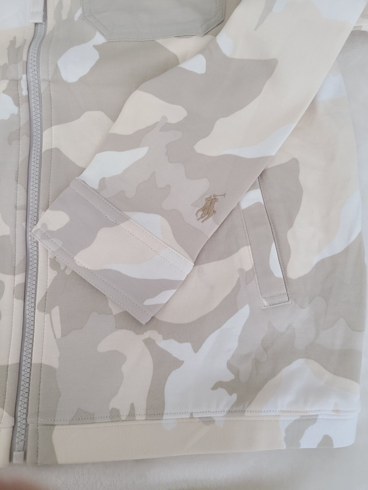 POLO RALPH LAUREN UOMO LOGO PONY BEIGE NUOVA CON ETICHETTA GIACCA M