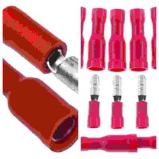 Red 22-16AWG Male Female Vinyl Insulated Bullet Connector Wire Crimp Terminals