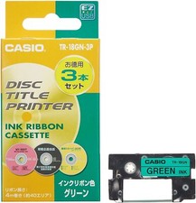 Casio Disc Title Printer Ink Ribbon TR-18GN-3P Green 3pcs NEW from Japan