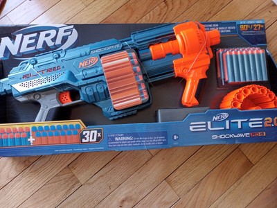 Nerf Elite 2.0 Shockwave RD-15,dart rotating drum w/30 Darts shoots up to 90'