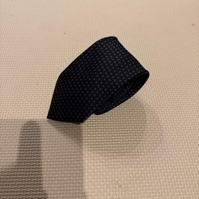 KANSAI YAMAMOTO Navy Tie with Small Pattern for Business Use