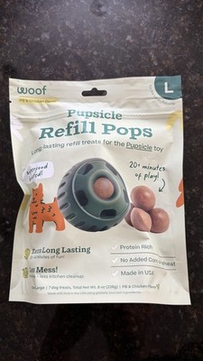 Woof Pupsicle Refill Pops Large PB & Chicken NEW exp feb 2027