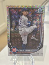2025 BOWMAN CHROME SHOTA IMANAGA GEOMETRIC REFRACTOR /499 CHI CUBS