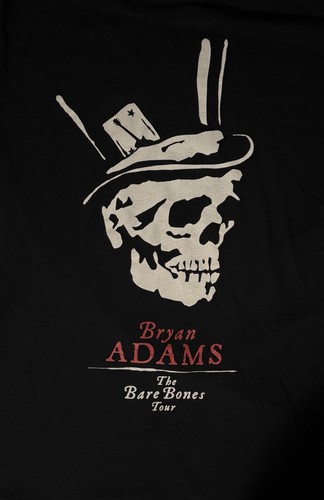 Bryan Adams The Bare Bones 2010 Tour Black T Shirt Size Large - Picture 6 of 7