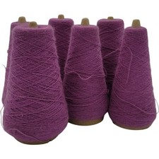 Vintage Templon Grape Heather Cone Yarn Knitting Weaving Lot of 6