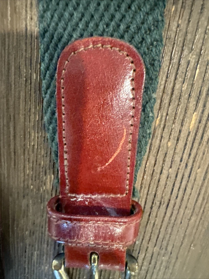 Cinturón Dooney & Bourke de Colección 34 Cuero Lona Latón Verde 6507 Foto 3 de 4