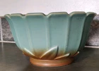 Green Flower Shaped Pottery planter or Decorative bowl
