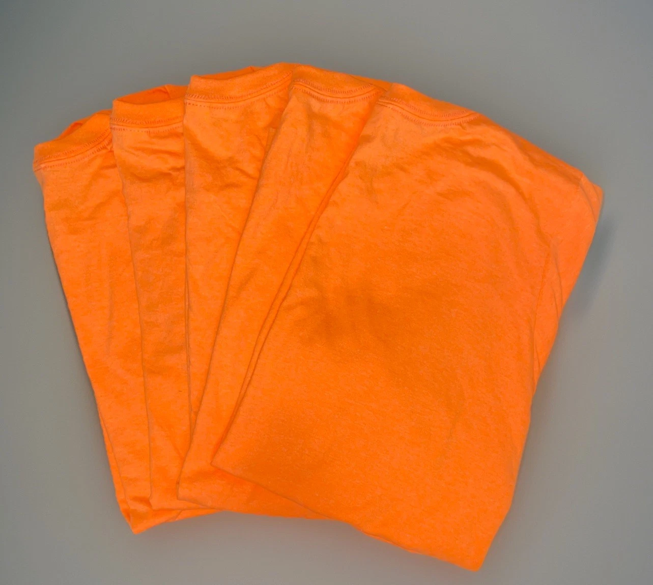 5 Pack The Concert Tee Safety Orange T-Shirts Adult 4XL Work Hunting