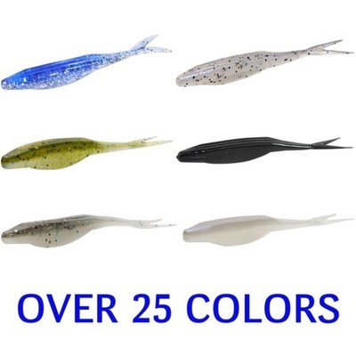 Zoom Super Fluke Jr Model 056 Soft Bait Plastic Lure 4'' 10 Pack