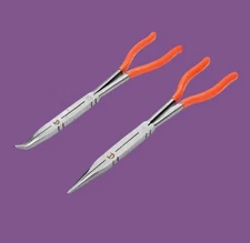 Crescent 13 In. X2 Double Compound Long Reach Long Nose Plier Set Dipped Handles