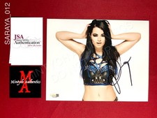 Saraya autographed signed 8x10 photo WWE Paige AEW wrestling JSA COA