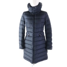 Great MONCLER down coat FLAMMETTE Hood with logo patch ZIP UP Navy Nylon Women