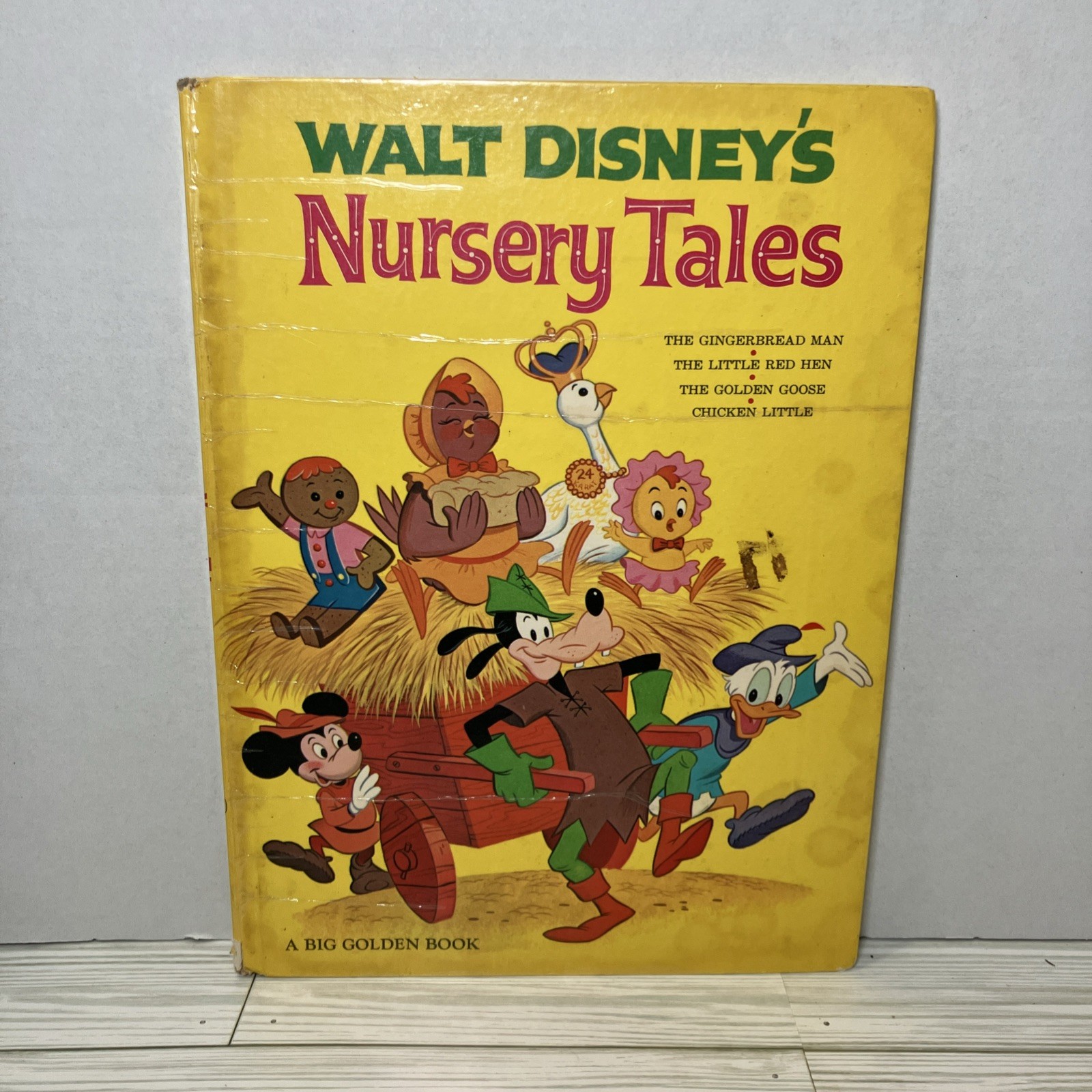 Walt Disney Nursery Tales Big Golden Book 1965 HC Gingerbread Man Little Red Hen