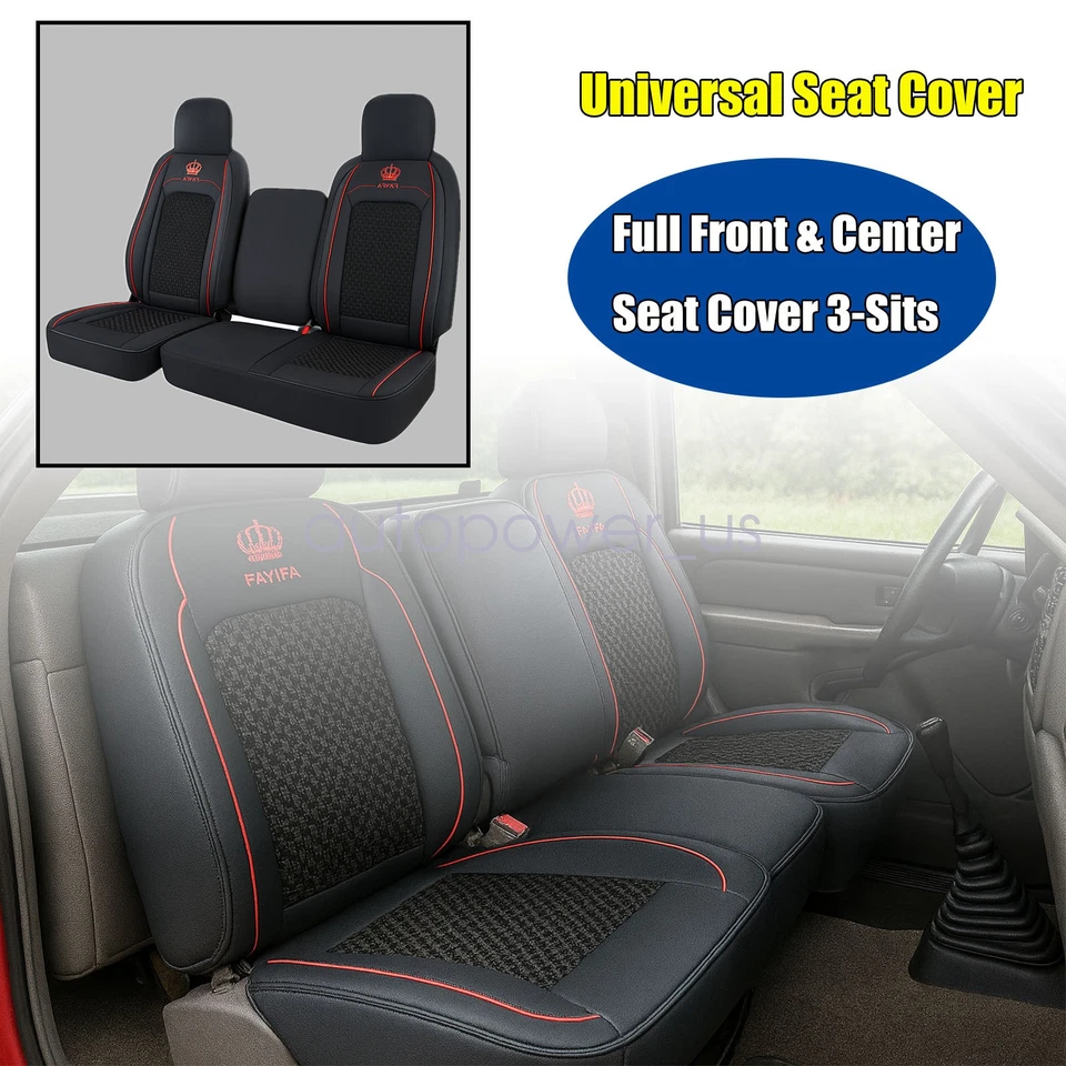 Funda de asiento delantera de cuero sintético perforada negra para Toyota Car 3 Foto 2 de 4