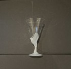 Sasaki Wings Clear Frosted Dove Bird Stem Water Goblet Glass   — photo 3