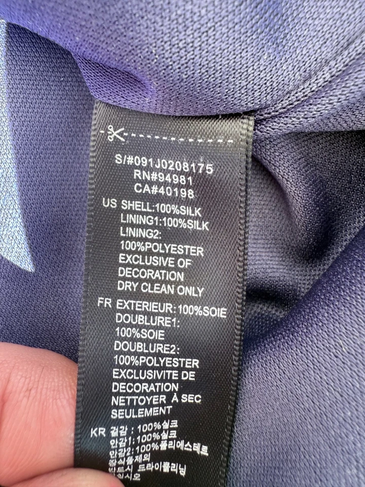 Blusa sin mangas transparente formal 100 % seda Twenty One con lentejuelas, pequeña f15 Foto 3 de 4