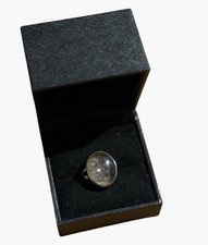 Sterling Silver 925 & Rutilated Quartz Ring Size L Costume Jewellery Gift