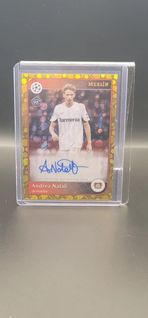Topps Merlin UEFA Club Andrea Natali Bayer 04 Leverkusen #AU-AN Autograph /3
