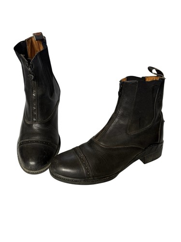 Bottes D'équitation Dublin Noir Cuir - Femme - Zip Devant - Taille AUS 9/EUR 41