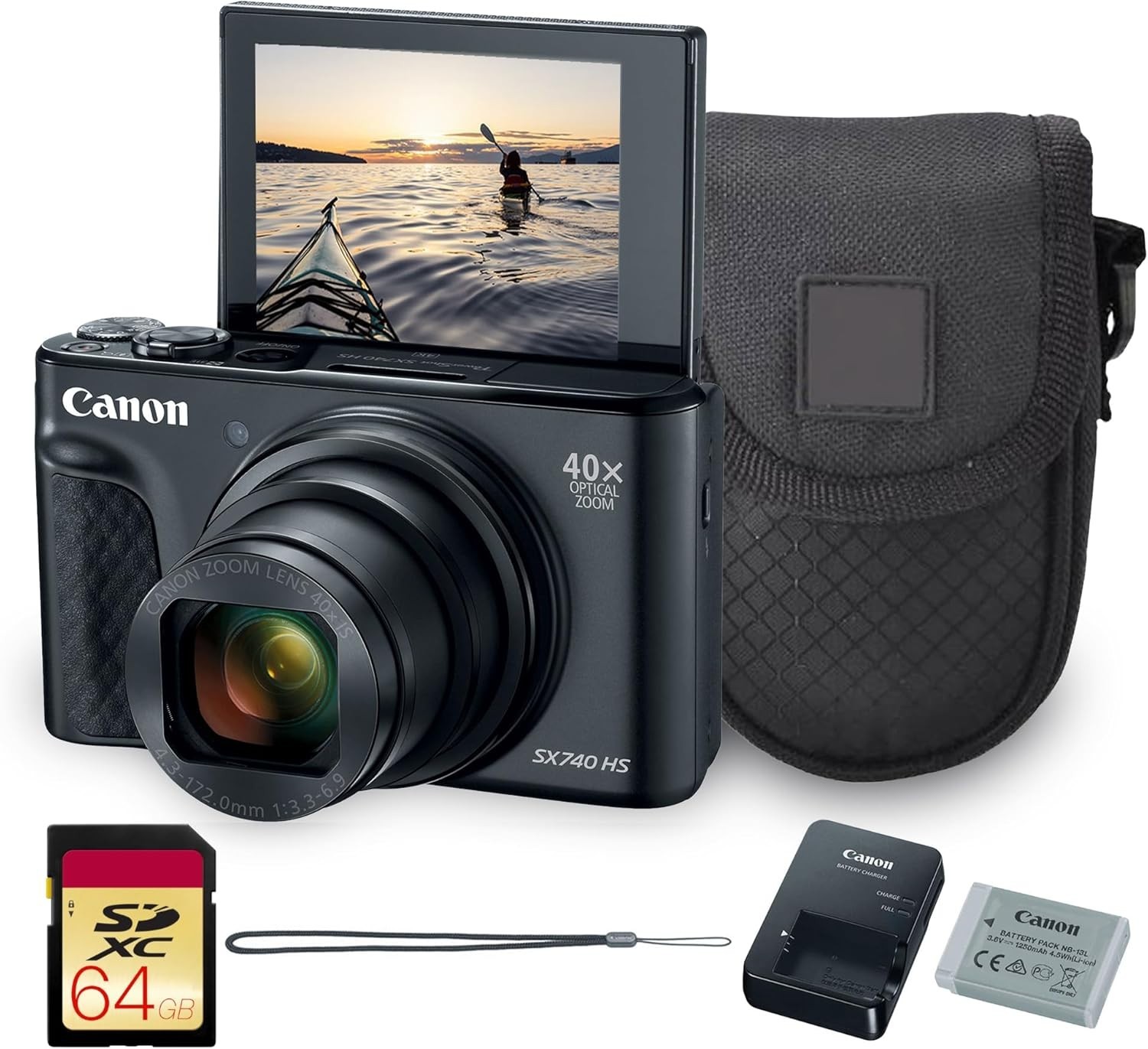 Canon PowerShot SX740 HS Digital Camera | 20.3MP CMOS Sensor, 40x Optical Zoom,