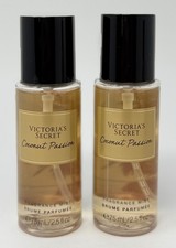 2 VICTORIA'S SECRET COCONUT PASSION FRAGRANCE MIST BODY SPRAY TRAVEL SIZE 2.5 OZ