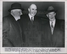 1953 Press Photo Pres.Eisenhower, State Sec. John Dulles and Sir Roger Makins
