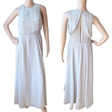 ASOS Gray Size 8 Layered Embellished Sleeveless Tiered Keyhole A-Line Dress NWOT