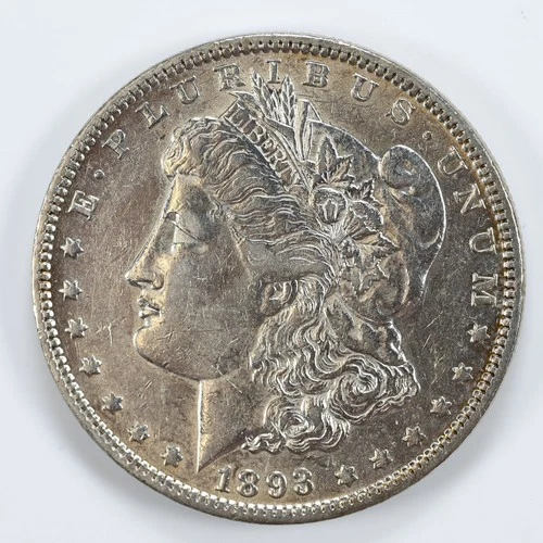 1893 Morgan Silver Dollar XF/AU details $1