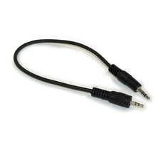 1ft 2.5mm to 3.5mm Mini Stereo TRS Plug Male/Male Cable Black
