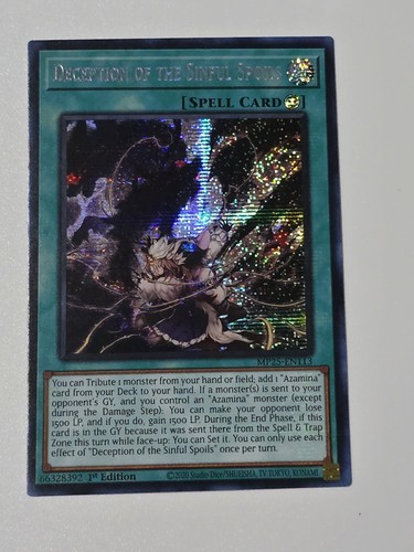 Deception of the Sinful Spoils MP25-EN113 YuGiOh 2025 Mega Pack Tin card