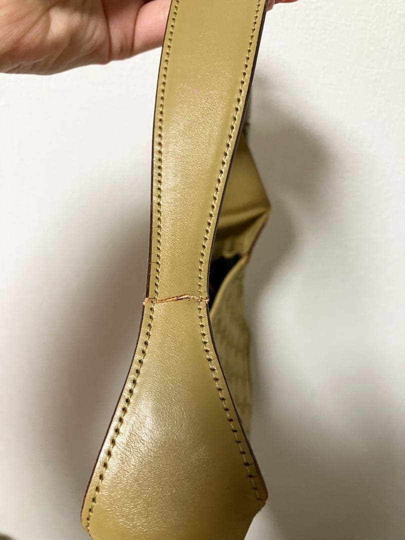 GUCCI GG Sherry Line Shoulder Bag Turnlock Leather Canvas Brown Beige From Japan thumbnail 17