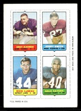 1969 Topps #NNO Alderman / Smith / Dick LeBeau / Gale Sayers Four-in-One NM