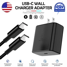 45W Wall Adapter Fast Power Phone Charging Cord For Samsung Galaxy S22 S23 S24+A