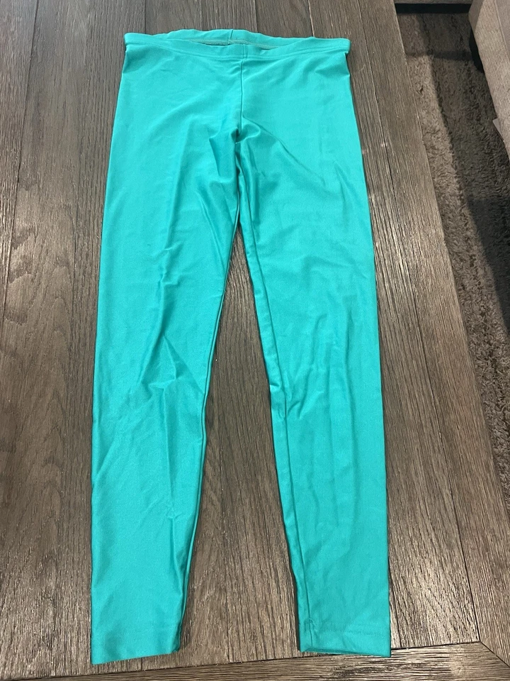 Pantalones de compresión brillantes para hombre medias de spandex verde mediano Foto 2 de 2