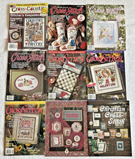 Lot of 9 Cross Stitch Craft Hobbies Magazines and Pattern Booklets 1993 - 2003