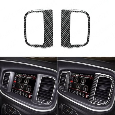 Real Carbon Fiber Central Air Vent Outlet Cover Trim For Dodge Charger 2015-2022
