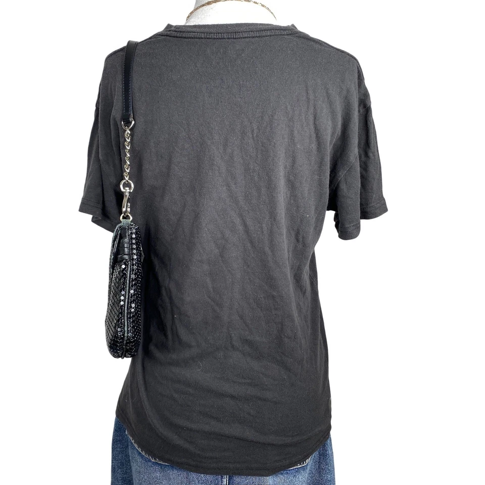 Camiseta para mujer Def Leppard Band mediana negra leopardo gráfico rock vintage Y2K Foto 2 de 4