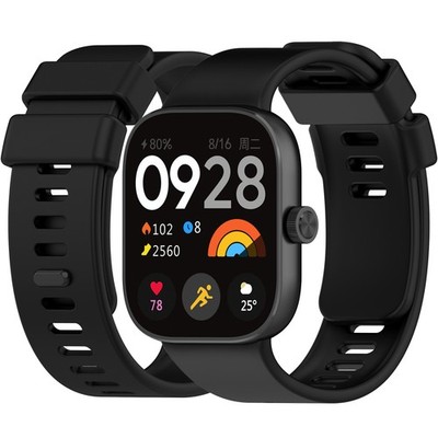 Silikon Armband Für Xiaomi Band 8 Pro,Band 9 Pro Sport Tracke Armband Schwarz