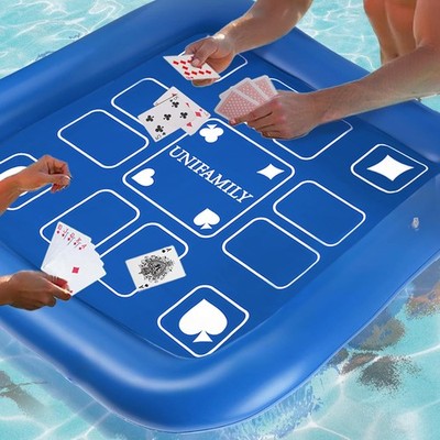 New INFLATABLE GAME TABLE 35.5'' x 35.5'' Floating Pool Tray Cards Poker Etc Float