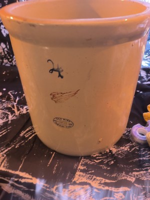 Antique 4 Gallon Red Wing Union Stoneware Minnesota Large Crock Pottery