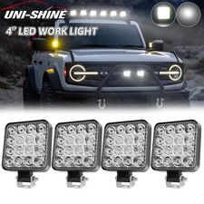 4pc 4 Square Led Work Light Pods Spot Lights For Truck Off Road 4x4 Tractor 12v 4pc 4 Square Led Work Light Pods Spot Lights For Truck Off Road 4x4 Tractor 12v
