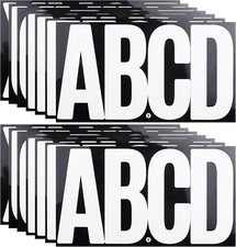 6 Inch Large Letters Sticker, Vinyl Self Adhesive Alphabet,14 Sheets White 76