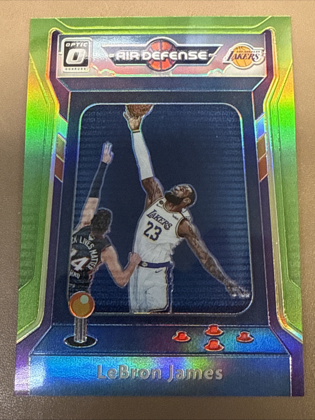 2020-21 Panini Donruss Optic - Air Defense LeBron James #3 Lime Green Prizm /149