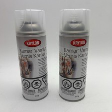 2 Cans Krylon Kamar Varnish Non Yellowing Protection Oil Acrylic  Watercolor