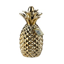 Spardose ananas Keramik Sparb&uuml;chse 650 g Ananas Geldbox Deko Spardose goldfarben