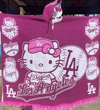 Los Angeles Dodgers Hello Kitty Pink Poncho