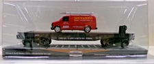 O gauge Menards C&NW flat car with Menards work van (lot 0266)