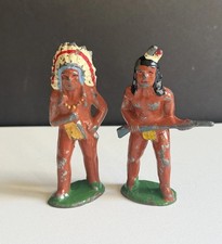 Barclay Manoil Native American Indian Lead Figurine Pair
